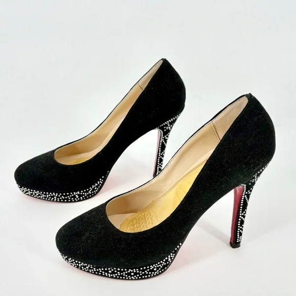 Christian Louboutin Eugenie Crystal Rhinestone Heels - Picture 6 of 14